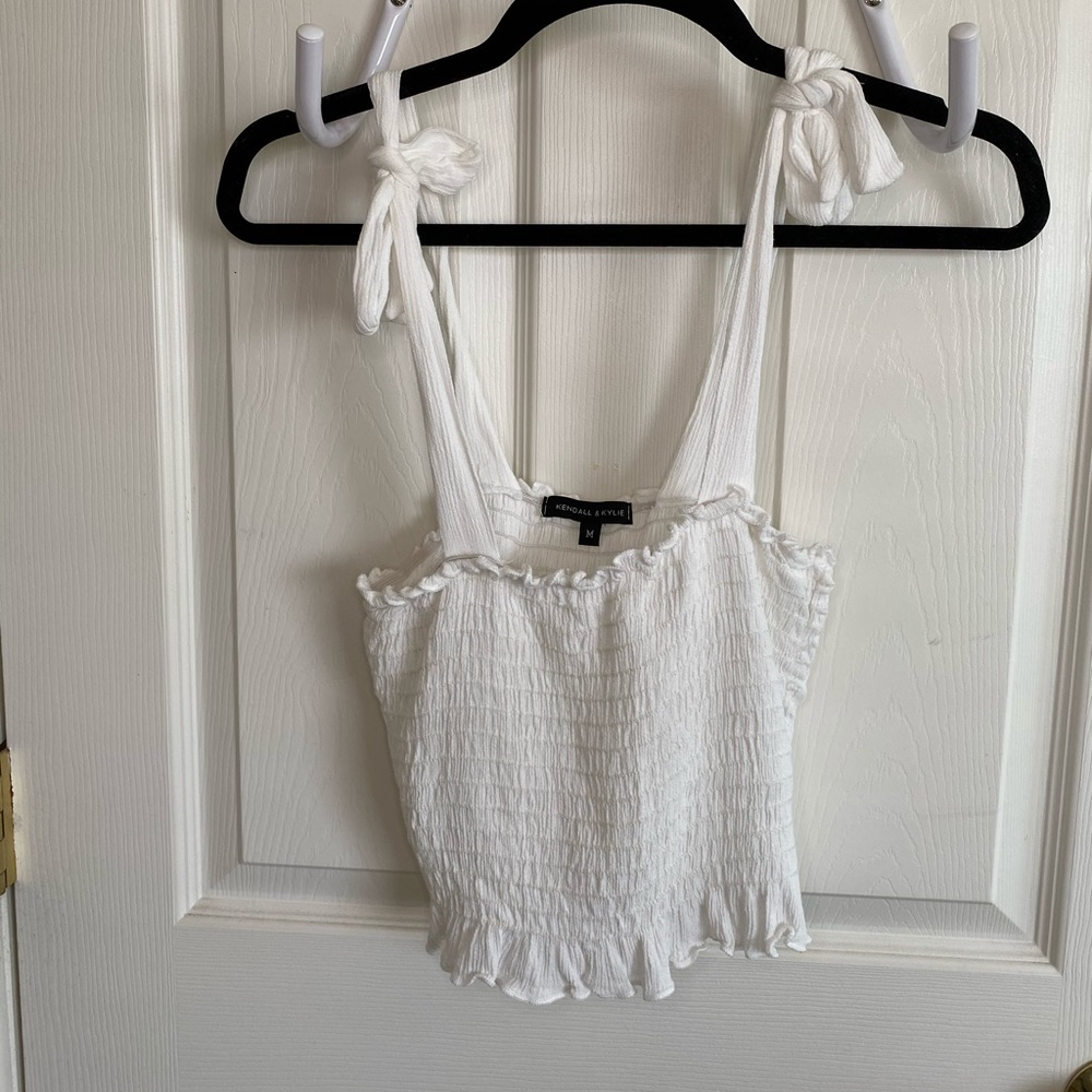 white crop top